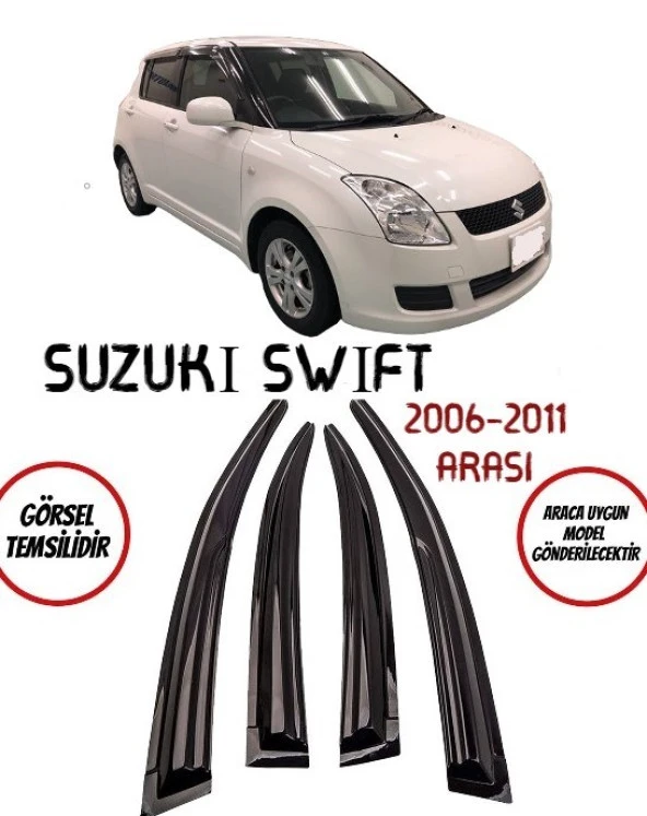 Suzuki Swift Cam Rüzgarlığı 4-lü 2006-2011  Arası Takım ürün görseli 1
