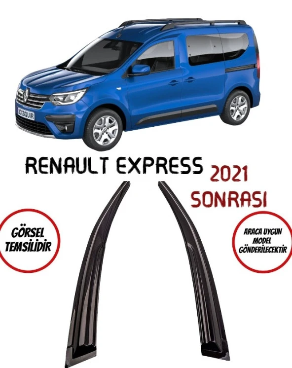 Renault Express Cam Rüzgarlığı 2021 Ve Sonrası 2-Li Takım ürün görseli 1