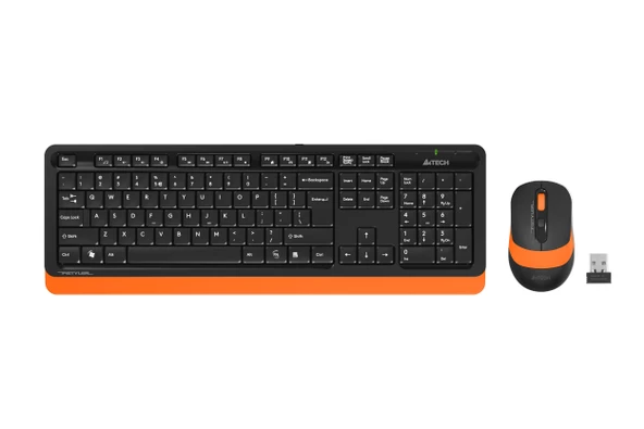 A4 TECH FG1010 Q 2.4 GHZ USB TURUNCU KLAVYE+MOUSE KABLOSUZ SET ürün görseli 1
