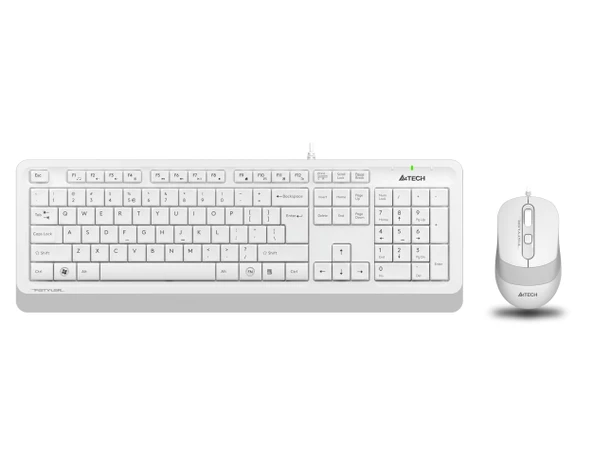 A4 TECH F1010 Q USB BEYAZ TR MM KLAVYE+OPT MOUSE - Resim 2