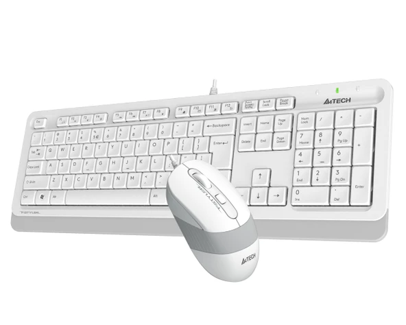 A4 TECH F1010 Q USB BEYAZ TR MM KLAVYE+OPT MOUSE - Resim 3
