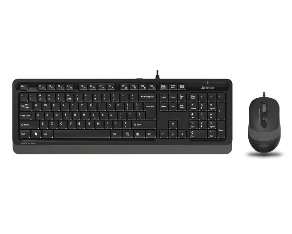 A4 TECH F1010 Q USB GRİ TR MM KLAVYE+OPTİK MOUSE ürün görseli 1