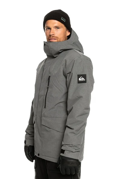 Quiksılver Mıssıon Solıd Jk Erkek Gri Snowboard Montu - Resim 2
