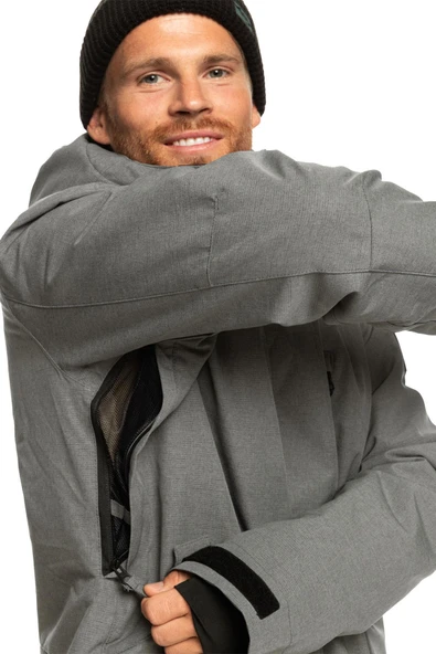 Quiksılver Mıssıon Solıd Jk Erkek Gri Snowboard Montu - Resim 8