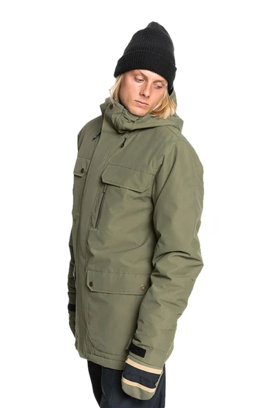 Quiksilver Raft Insulated Snow Jacket Haki - Resim 2