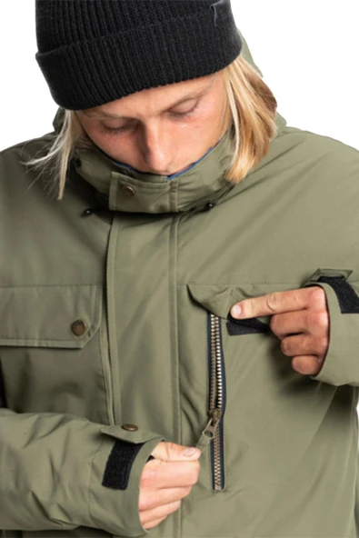 Quiksilver Raft Insulated Snow Jacket Haki - Resim 5