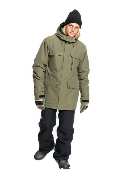 Quiksilver Raft Insulated Snow Jacket Haki - Resim 3