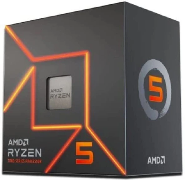 AMD Ryzen 5 7600 (6 Çekirdek) 3.8GHz ~ 5.1GHz 32mb AM5 İşlemci Box (Fan Dahil) ürün görseli 1