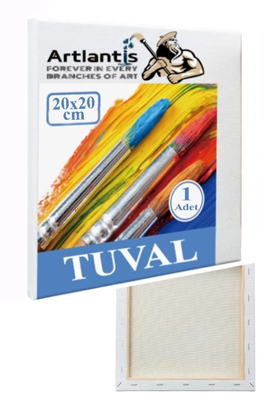 Tuval 20x20 cm Astarlı Kare Tuval 1 Adet Resim Küçük Tuvali 20*20 cm Tual Akrilik Boya Yağlı Boya İçin İdeal ürün görseli 1