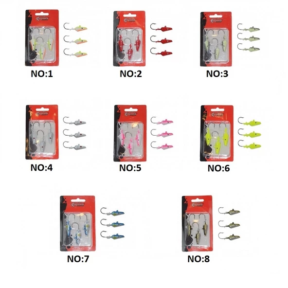 Captain 6457 Sandeel Jig Head 15gr Ultimate Sardine 3'lü Set ürün görseli 1