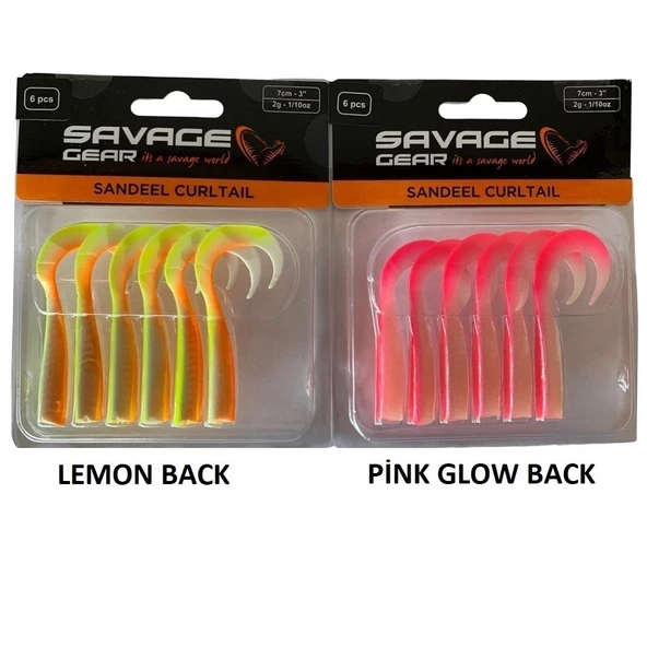 Savage Gear Lb Sandeel Curltail 7cm 2gr 6 Adet Silikon Yem İğnesiz (Yeni) ürün görseli 1