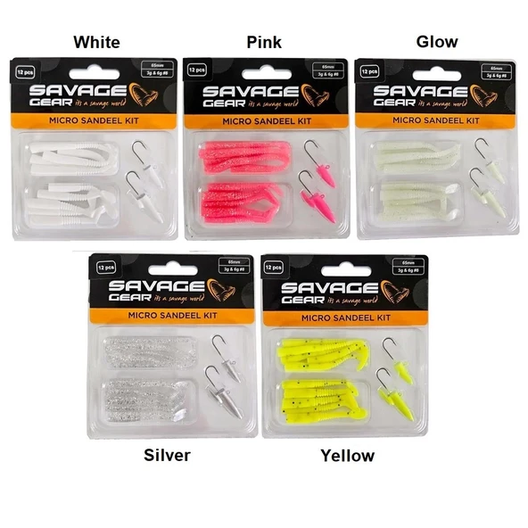 Savage Gear Lrf Micro Sandeel Kit 12 Adet (1+1/5+5) Silikon Yem ürün görseli 1
