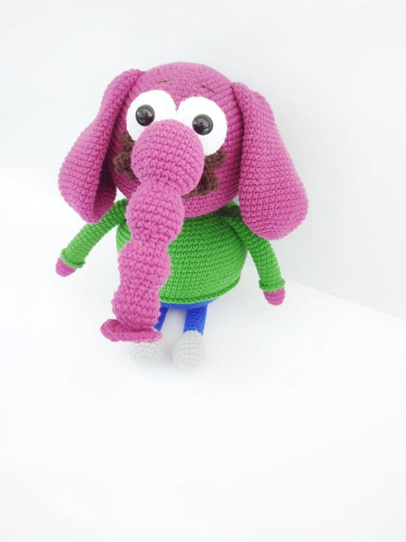 Kral Şakir - Fil Necati Amigurumi Organik Oyuncak ürün görseli 1