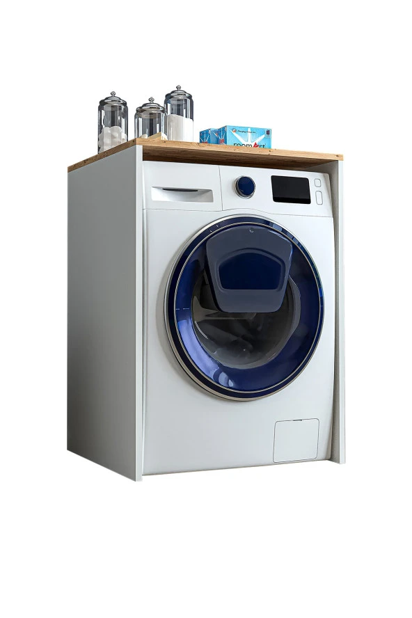 ROOMART Banos Banyo Çamaşır-kurutma Makinesi Kapaksız Banyo Dolabı Mat Beyaz-atlantik ürün görseli 1