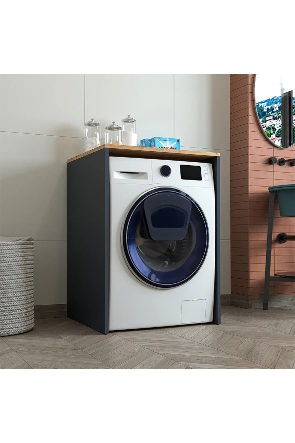 ROOMART Banos Banyo Çamaşır-kurutma Makinesi Kapaksız Banyo Dolabı Mat Antrasit-atlantik ürün görseli 1