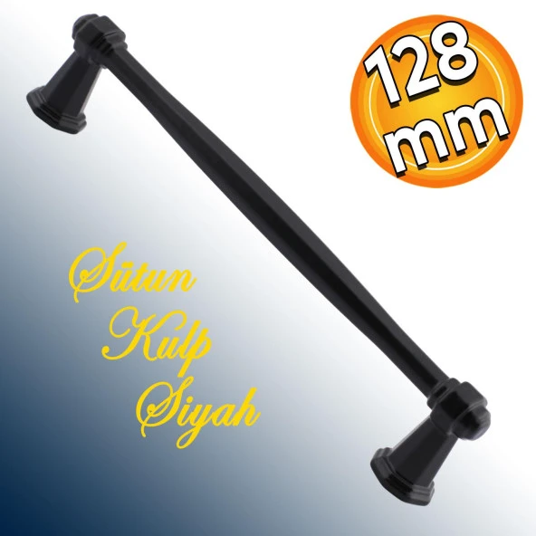 Sütun Mobilya Mutfak Dolabı Çekmece Dolap Kapak Kulpu Düz Metal Kulpları Kulbu Kulpu 128 Mm Siyah ürün görseli 1