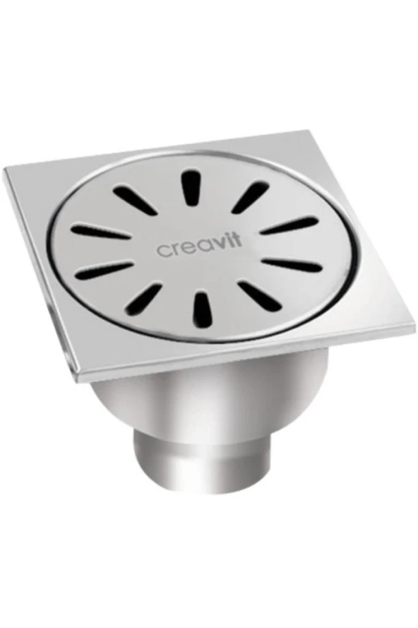 Creavit FS116A Paslanmaz Yer Sifonu Alttan 10*10 Cm ürün görseli 1