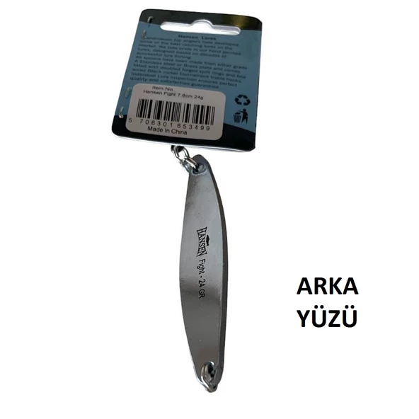 Hansen Fight 7.6cm 24gr Lüfer-Levrek Kaşık - Resim 2