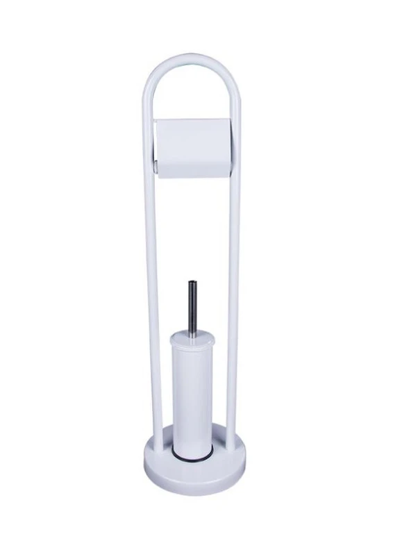 Maxiflow Ayaklı Wc Fırçalık Set Beyaz 75 cm ürün görseli 1