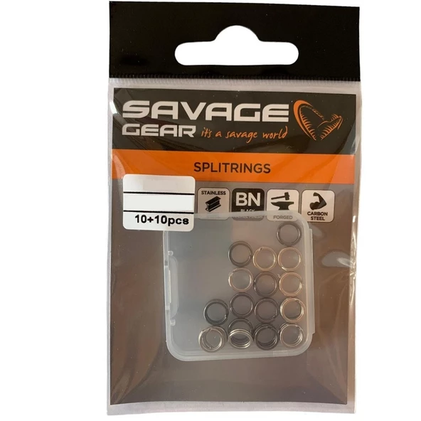 Savage Gear Split Rings SS+BLN 10+10 Halka (20'li Paket) ürün görseli 1