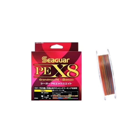 Seaguar PE X8 Grandmax 8 Örgü Spin İp Misina 150mt Multi Color ürün görseli 1