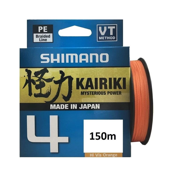Shimano Kairiki 4 Kat Hi Vis Orange 150 mt İp Misina ürün görseli 1