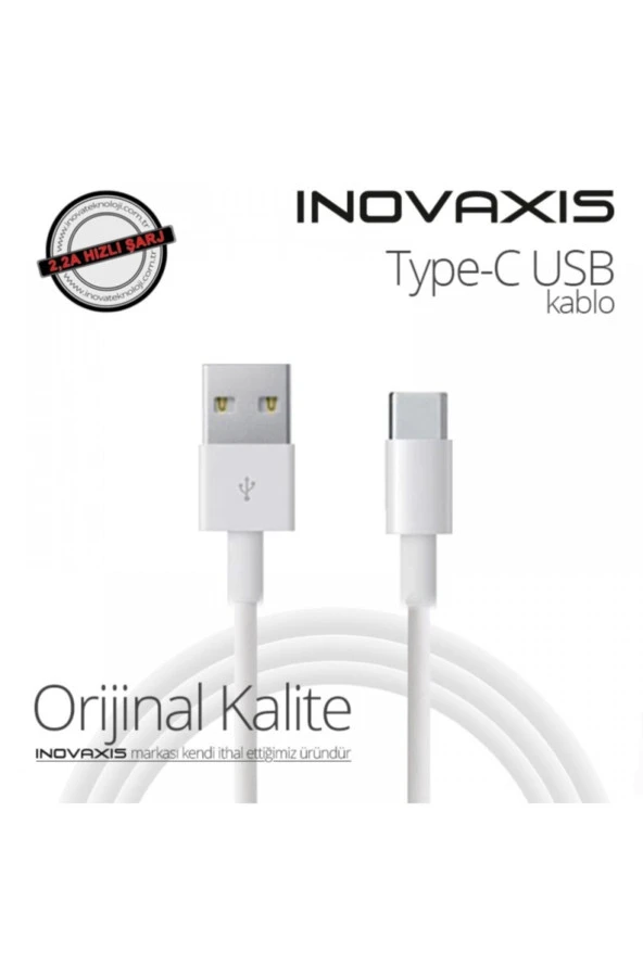 Inovaxis Type-c Kablo Huawei Samsung Glaxy Xiaomi Lg 1metre ürün görseli 1