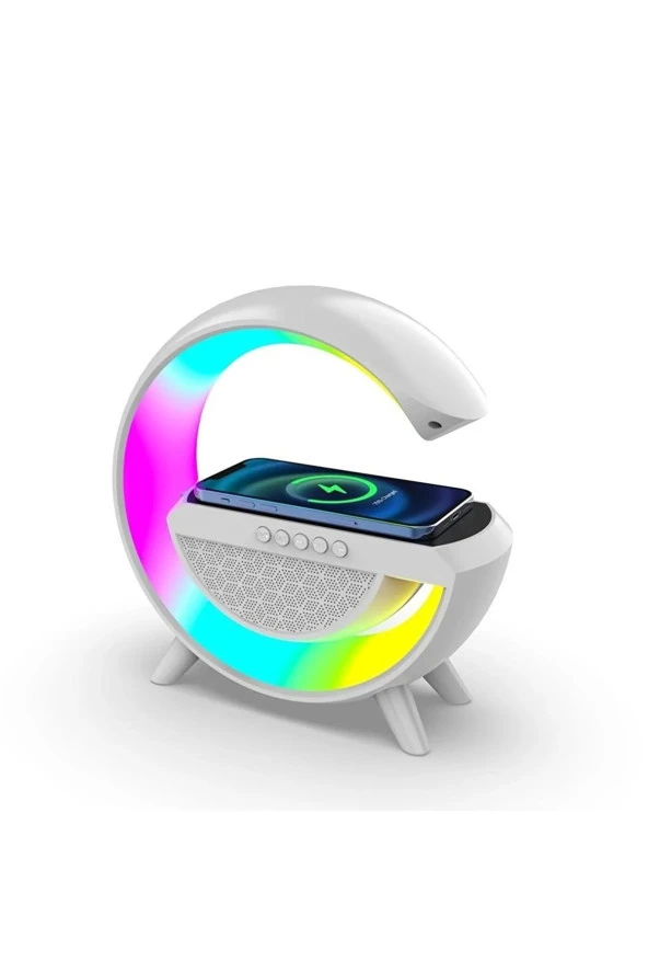 Inovaxis Led Işıklı Kablosuz Şarjlı Bluetooth Hoparlör Masa Lambası Gece Lambası ürün görseli 1