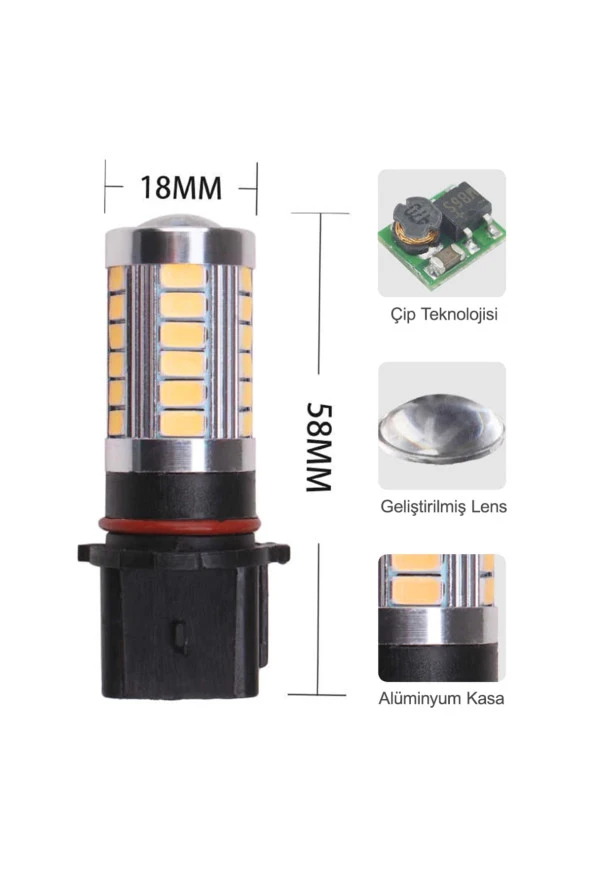 14220  Skoda Rapid Led Park Ampulü Psx24w P13w Led Ampul ürün görseli 1