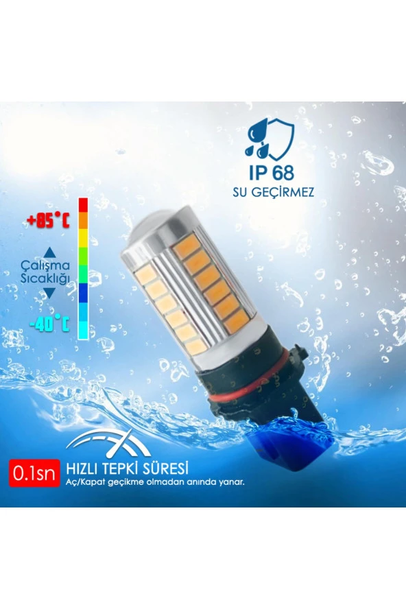 14220  Mazda Led Sinyal Lambası Psx24w P13w Led Ampul ürün görseli 1