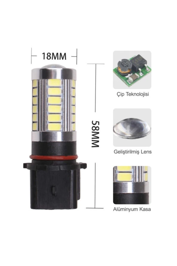 14220  Passat B8 Led Sinyal Lambası Psx24w P13w Led Ampul ürün görseli 1