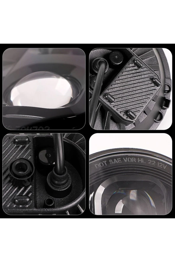 41558  Jeep Wrangler Uyumlu Orijinal Mercekli Led Far ürün görseli 1