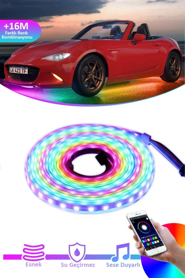 21093  Araç Altı Rgb Led Aydınlatma Şerit Led App Kontrollü ürün görseli 1