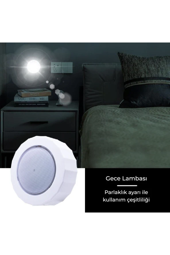 21151  3 Renk Mıknatıslı Dokunmatik Led Atmosfer Lamba ürün görseli 1