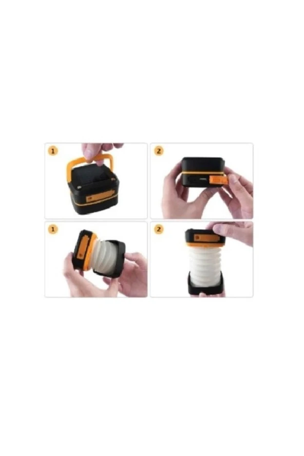 21291  Tekne Için Usb Şarj Özellikli Solar Akordeon Beyaz Led Lamba ürün görseli 1