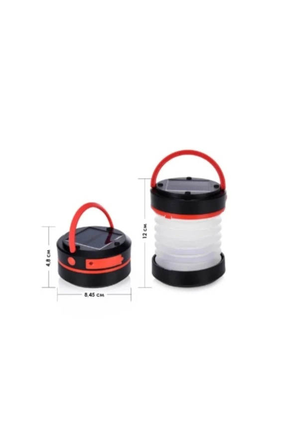 21290  Tekne Için Usb Şarj Özellikli Solar Akordeon Beyaz Led Lamba ürün görseli 1