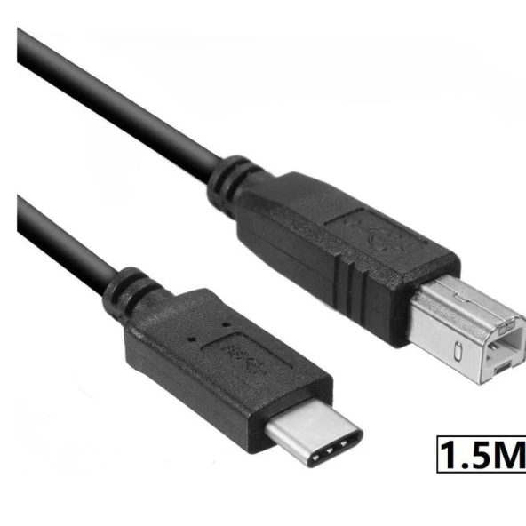 Type C To Usb Printer Yazıcı Tarayıcı Ara Bağlantı Kablosu 1.5Metre ürün görseli 1