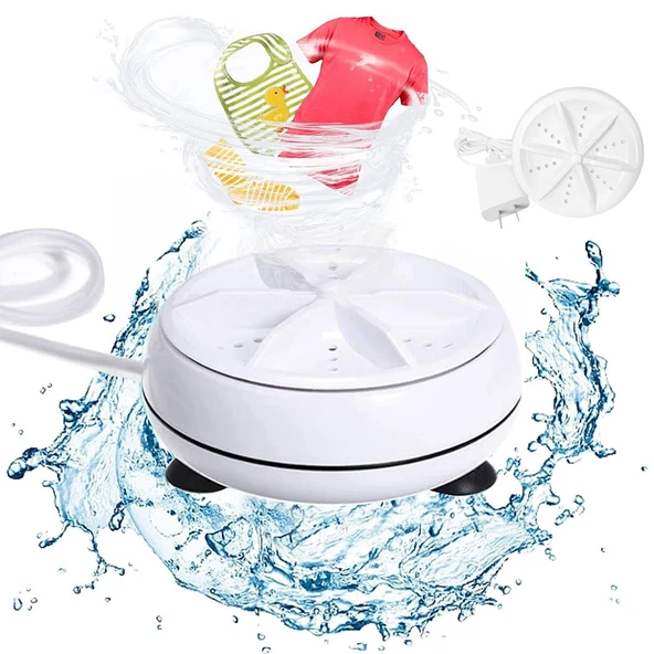Ayt Sunup Taşınabilir Seyahat Tipi Mini Ultrasonik USB li Yıkama Makinesi Çamaşır Makinası 10x5.5 Cm ürün görseli 1