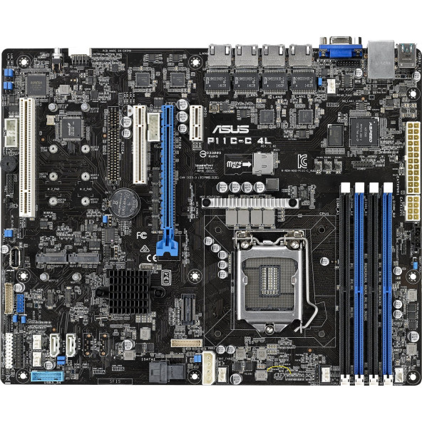 Asus P11C-C/4L Intel C242 DDR4 2666 MHz Lga1151 mAtx Anakart ürün görseli 1