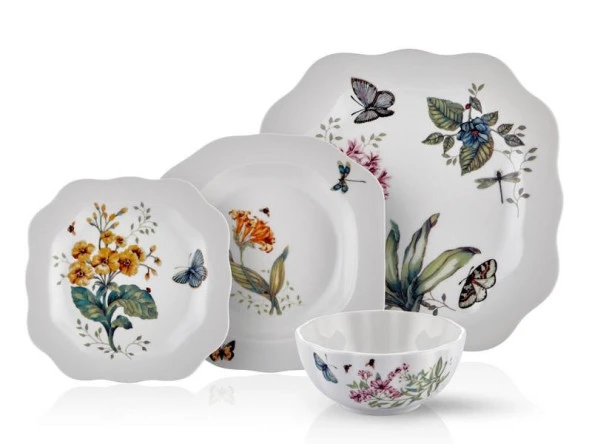 LAMEDORE BUTTERFLY SERIE 24 PARÇA YEMEK TAKIMI ürün görseli 1