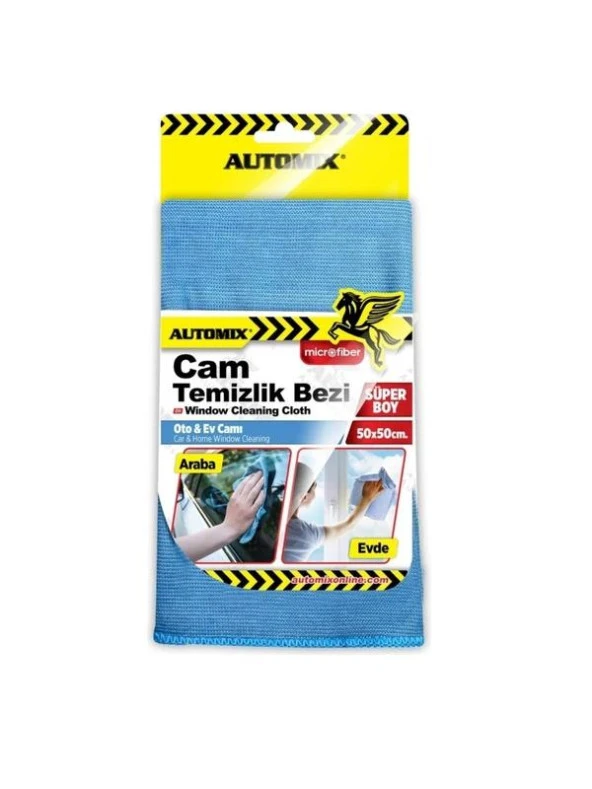 Automix Mikrofiber Cam Temizlik Bezi 50X50CM 44575 ürün görseli 1