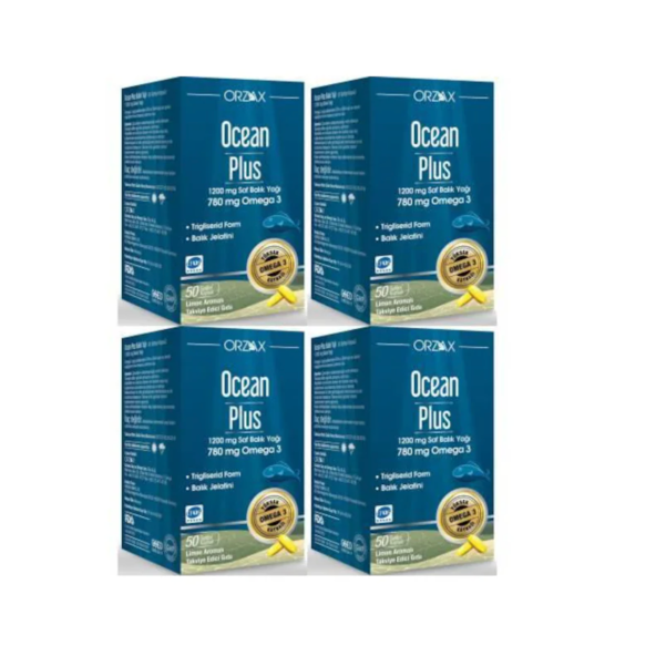 Ocean Plus Omega 3 1200 Mg 50 Kapsül Balık Yağı 4 Adet ürün görseli 1