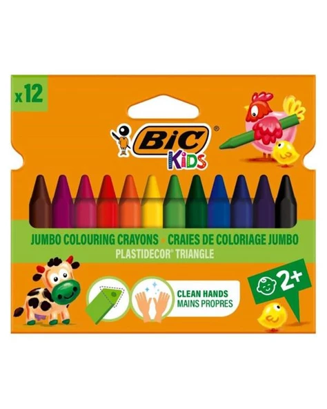 Bic Silinebilir Üçgen 12 li Kutu Pastel Boya ürün görseli 1