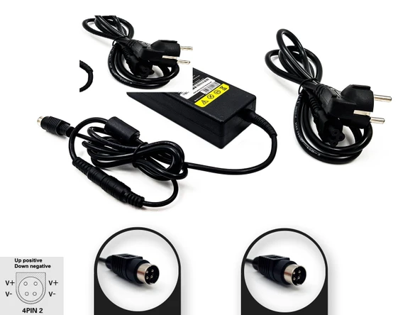 12V 6.67A 80W 4-Pin DIN Erkek 4PIN2 AC Adaptör - Şarj Cihazı ürün görseli 1