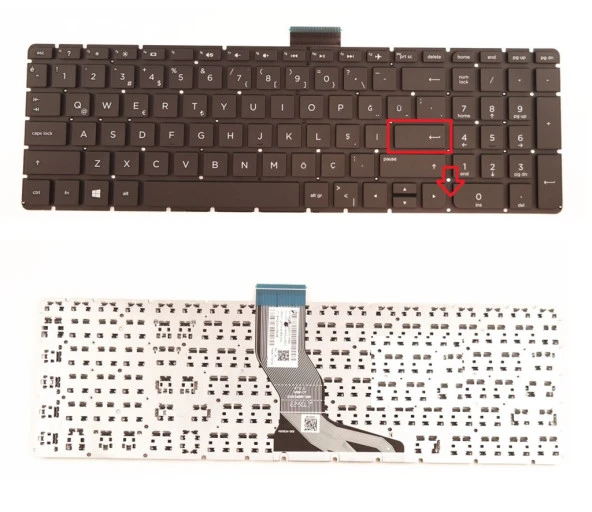 HP Pavilion 15-bc200nt (Z9D84EA) Notebook Klavyesi (Siyah TR) ürün görseli 1