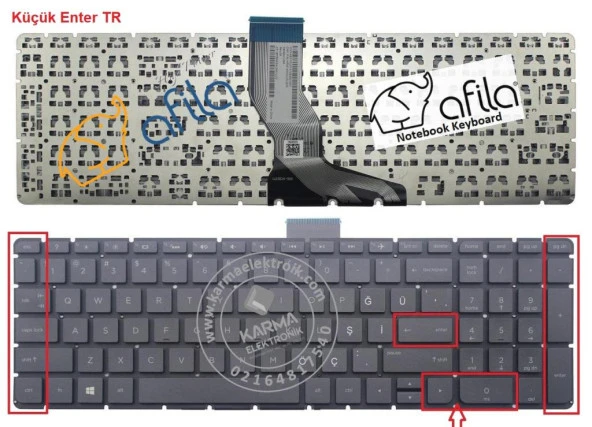 HP Pavilion 15-bc303nt (2PK40EA) Notebook Klavyesi (Siyah TR) - Resim 2