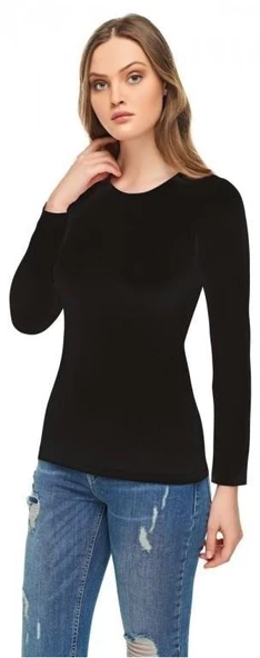 Tutku Elit 2203 Kadın Body Uzun Kol Sıfır Yaka Tişört ürün görseli 1