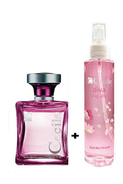 Cecile Parfüm Set Kadın Diva Edt 100ml+ Vücut Spreyi Edc 150ml ürün görseli 1