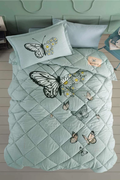 Clasy Tek Kişilik Ranforce Uyku Seti Daisy Love V1 Yeşil ürün görseli 1