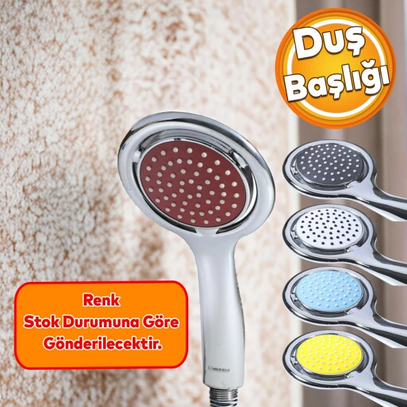 Banyo Aksesuar Duş Telefon Başlığı Yuvarlak Renk Seçenekli Klasik El Başlık ürün görseli 1